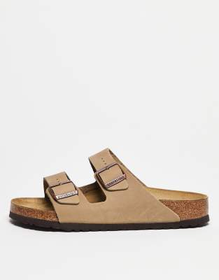 Birkenstock ‑ Arizona ‑ Unisex-Sandalen aus geöltem Leder in Tabakbraun