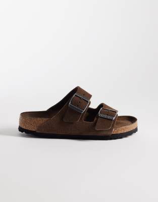 Birkenstock - Arizona - Unisex-Sandalen aus Wildleder in Carafe-Brown
