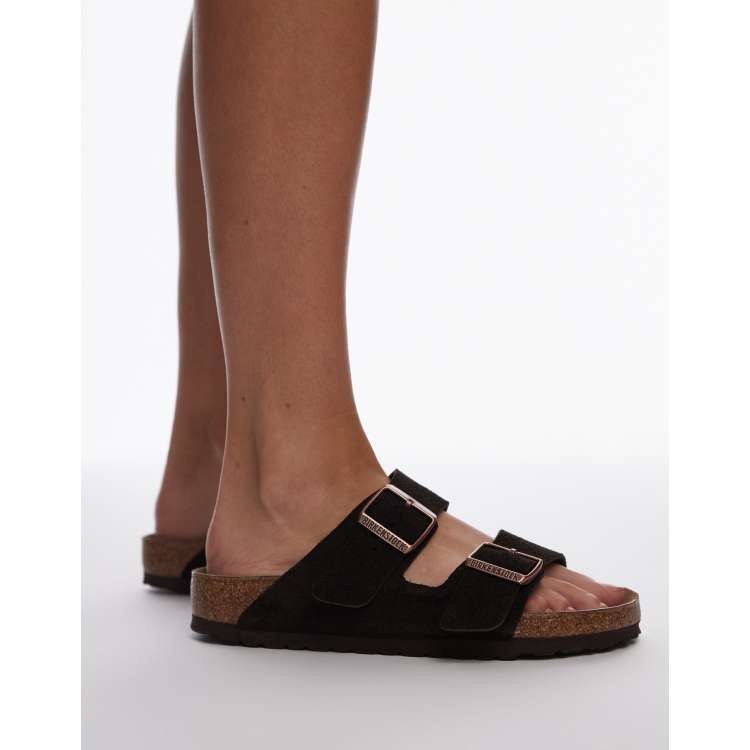 Birkenstock Arizona Unisex Sandalen aus Wildleder in Mokka ASOS