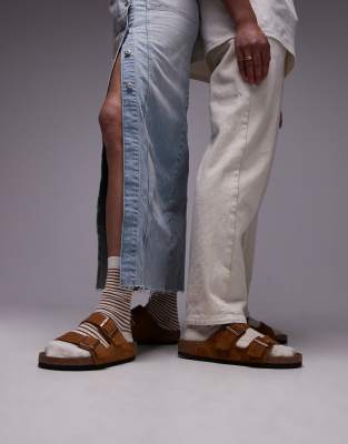 Birkenstock - Arizona - Unisex-Sandalen aus Wildleder in Nerzbraun