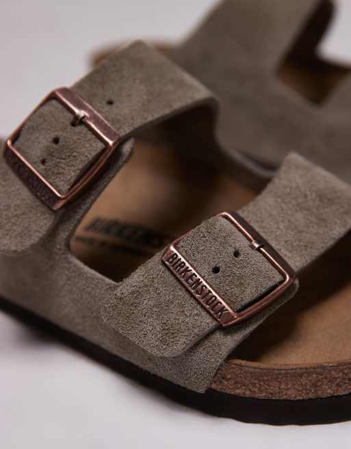 Birkenstock Arizona Unisex Sandalen aus Wildleder in Taupe