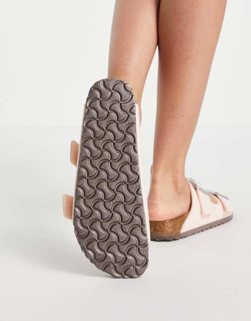 Birkenstock Arizona vegan flat sandals in vegan light rose  , 2 of 4
