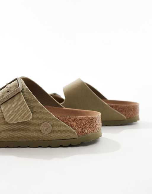Birkenstock Arizona Vegane Canvas Sandalen in Khaki ASOS