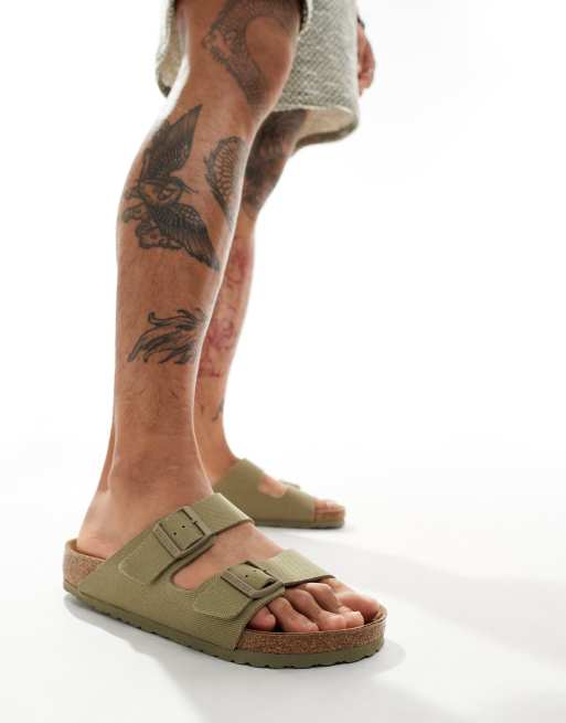 Birkenstock arizona vegan olive clearance