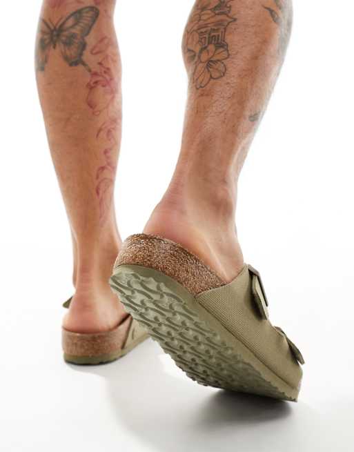 Birkenstock - Arizona - Veganske sandaler i kakigrønt kanvas, 3 af 4