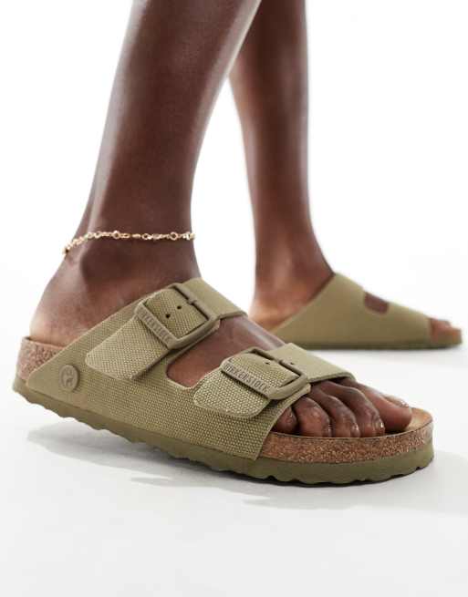 Birkenstock - Arizona - Veganvriendelijke sandalen in kaki canvas