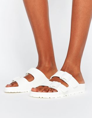 birkenstock arizona eva white flat sandals