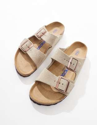 Birkenstock – Arizona – Zamszowe płaskie sandały w kolorze