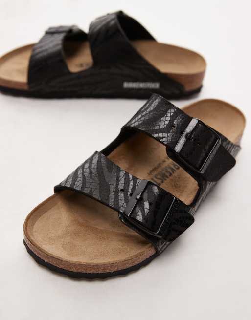 Birkenstock – Arizona – Zebrarandiga sandaler , 2 av 4