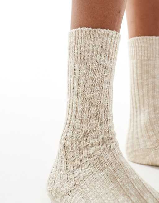 Birkenstock - Beige løstsiddende sokker i bomuld, 3 af 4