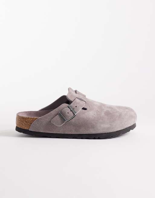 Birkenstock – Boston – Bleklila tofflor i mocka, 2 av 4