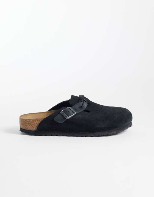 Birkenstock Boston braided narrow fit clogs in black, 2 of 4