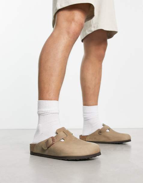 Birkenstock – Boston – Bruna tofflor i läder - view 1