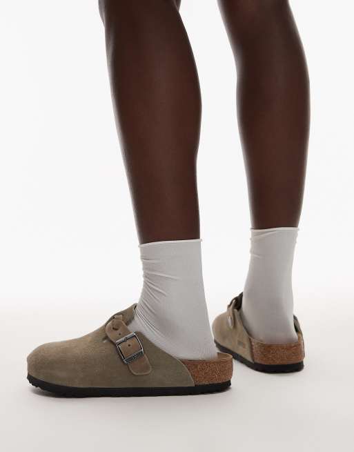 Birkenstock braided Boston clog in taupe