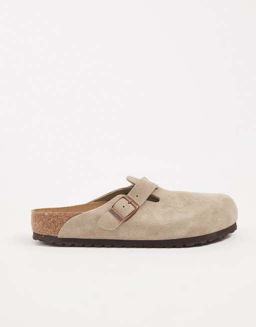 Birkenstock Boston Clogs aus Wildleder in Taupe, 4 von 5