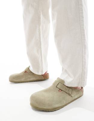 Birkenstock - Boston - Clogs in blassem Khaki-Neutral