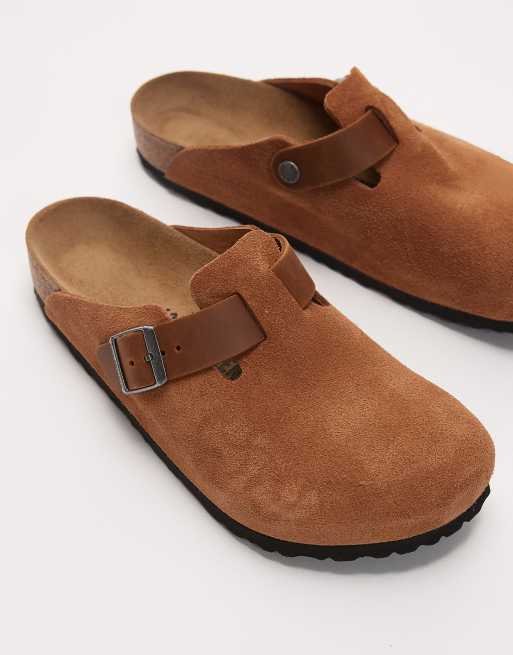 Cognac Boston Nubuck Leather BIRKENSTOCK Shearling Boston Bold