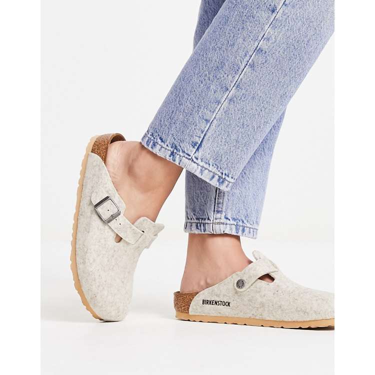 Birkenstock wool boston discount slippers