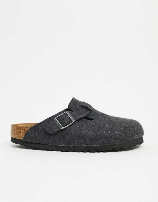 Birkenstock Boston clogs in grey felt | ASOS