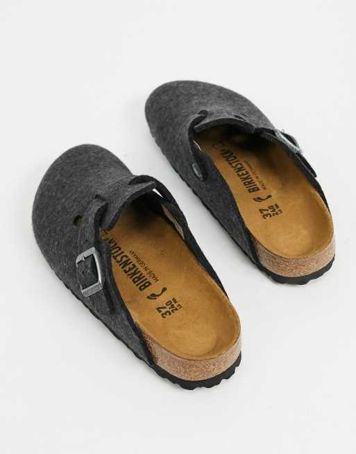 Birkenstock boston clogs 2024 in grey felt