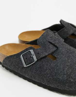 birkenstock boston grey felt