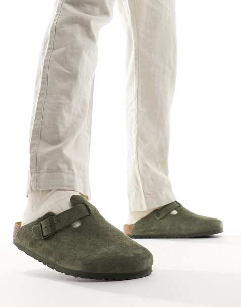 Birkenstock Boston clogs in thyme green - view 1