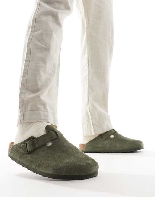 Green birkenstock online clogs