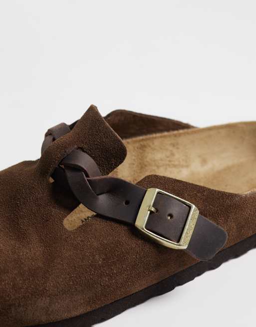 Birkenstock Boston flätade mockakloggar i carafe, 3 av 4