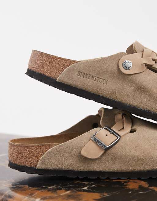 Birkenstock Boston flettede ruskindssandaler i taupe, 5 af 5