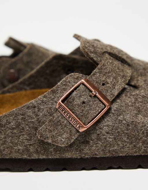 Birkenstock – Boston – Kakaowobrązowe wełniane chodaki, 3 z 4