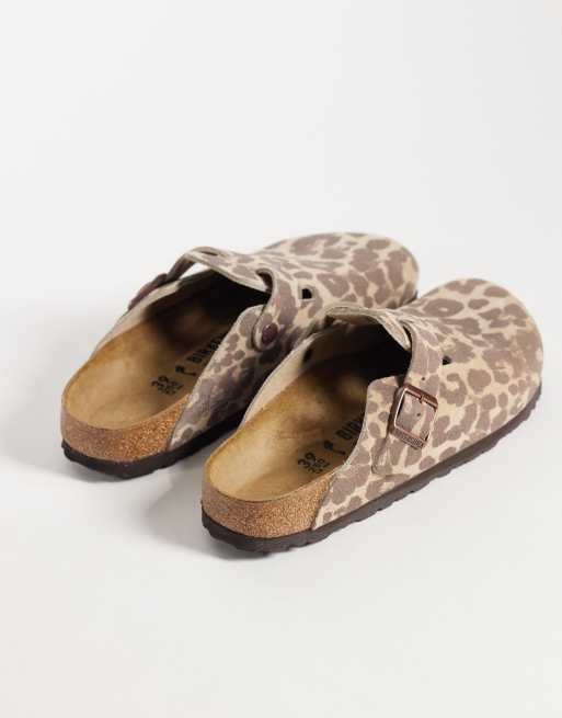 Birkenstock Boston klapki typu clog, wąski krój, we wzór leopard, 4 z 4