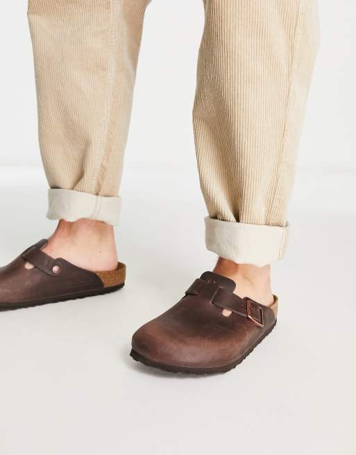 annuleren Een evenement ik zal sterk zijn Birkenstock - Boston - Klompen in geolied bruin leer | ASOS