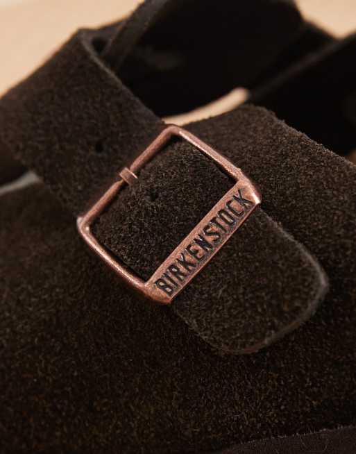 Birkenstock - Boston - Klompen van suède in mokkabruin, 3 van 5