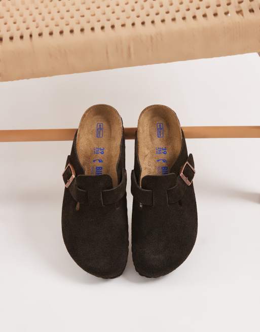 Birkenstock - Boston - Klompen van suède in mokkabruin, 4 van 5