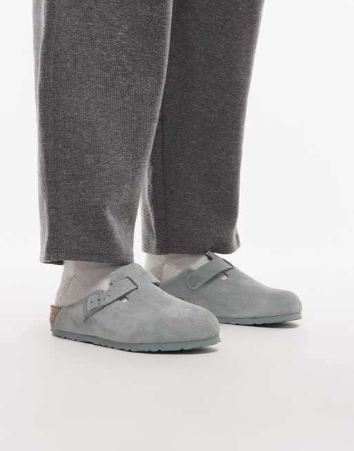 Birkenstock - Boston - Klompen van suède in zuiver saliegroen, 3 van 4