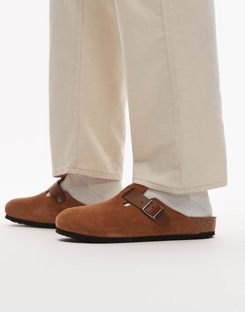 Birkenstock – Boston – Konjaksbruna tofflor - view 1