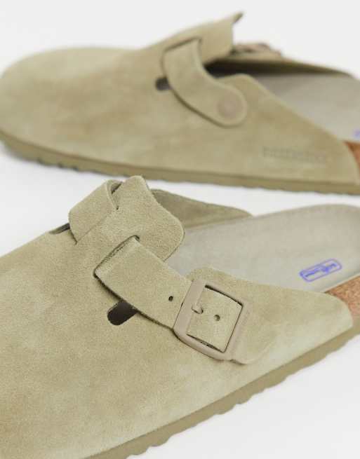 Birkenstock boston faded online khaki