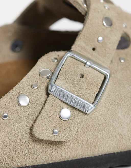 Birkenstock - Boston Rivet - Zuecos marrón topo, 4 de 4