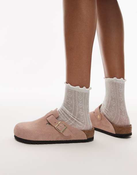 Birkenstock – Boston – Rosa tofflor - view 1