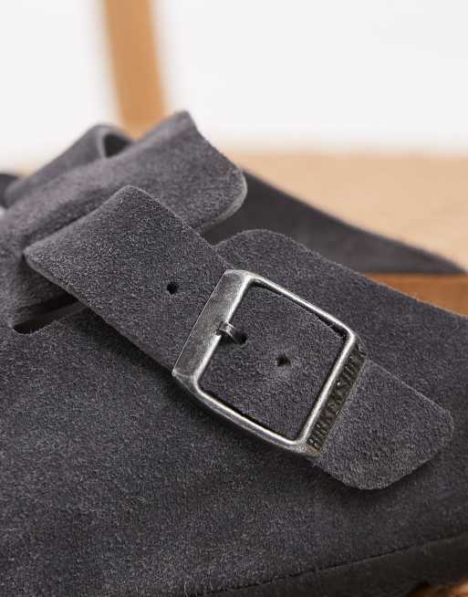 Birkenstock Boston sabots en daim charbon, 2 de 5