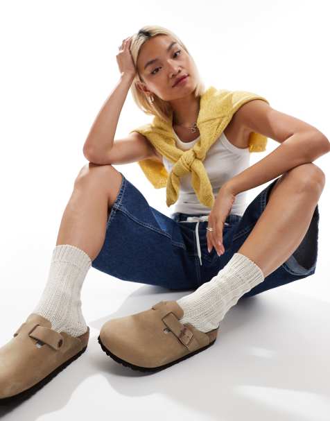 Birkenstock - Boston - Sabots unisexes en cuir huilé - Tabac - view 1
