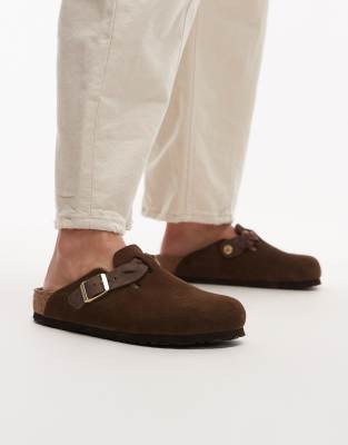 Boston - Sandales en daim à détail tressé - Marron-Brown 39