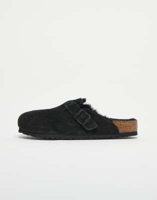  Boston shearling lined clogs in black