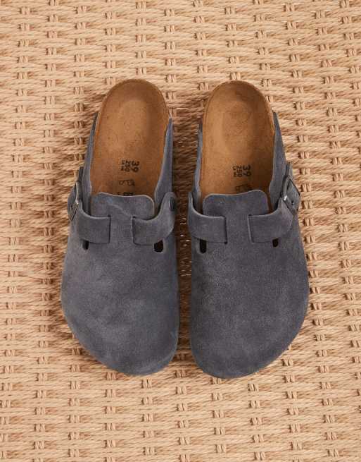 Birkenstock Boston suede clogs in charcoal, 4 of 5