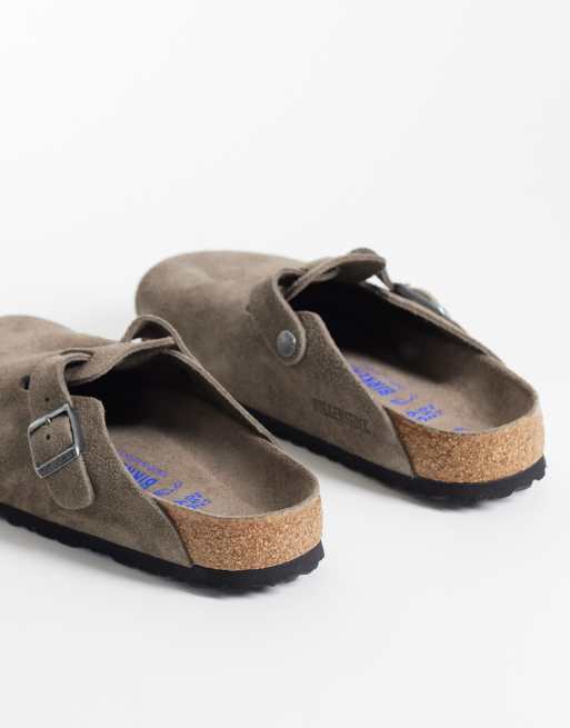 Birkenstock Boston suede clogs in concrete grey, 3 of 4