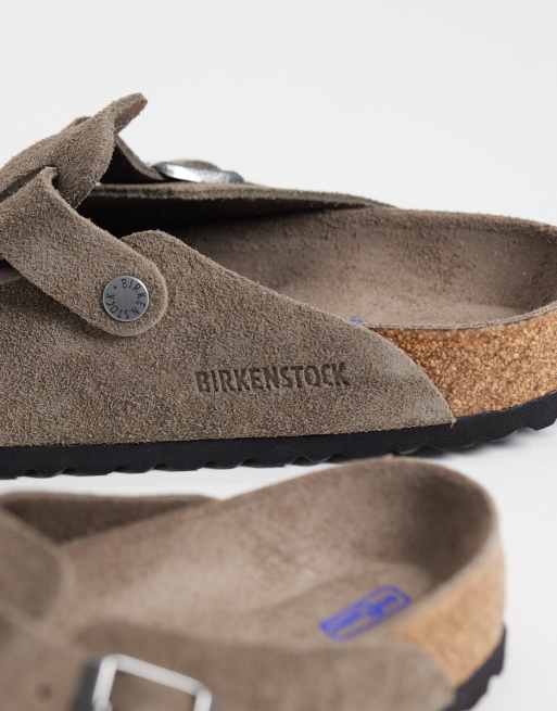 Birkenstock Boston suede clogs in concrete grey, 4 of 4