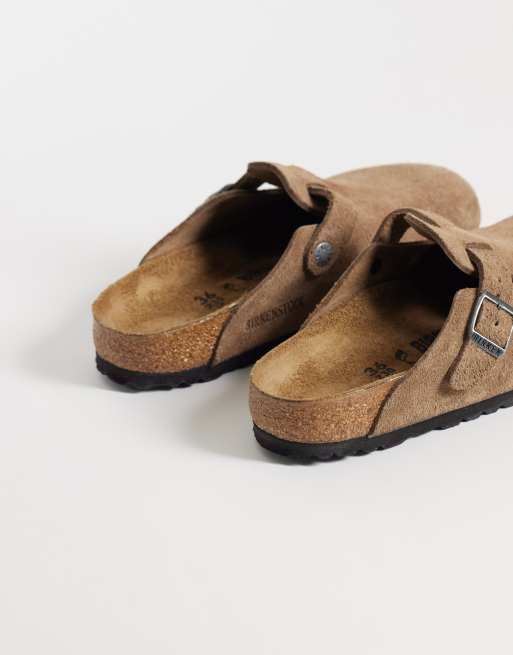Birkenstock Boston suede clogs in dark tea, 3 of 5