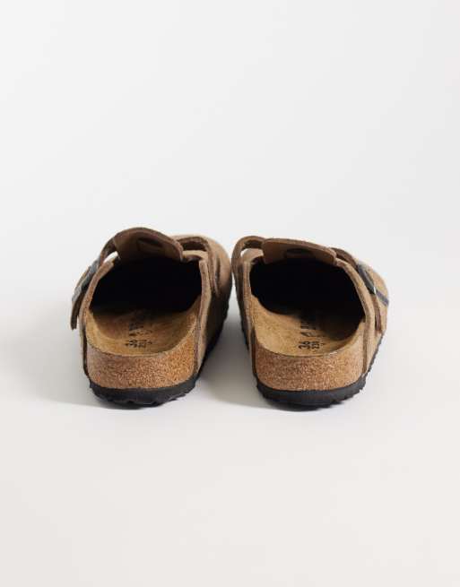Birkenstock Boston suede clogs in dark tea, 5 of 5