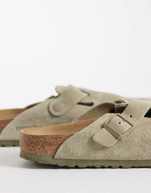Birkenstock Boston suede clogs in faded khaki, 4 of 4