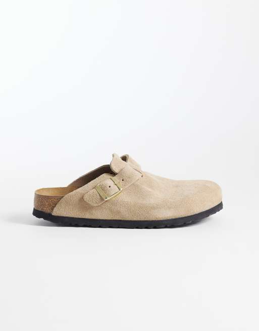 Birkenstock Boston suede clogs in sandcastle, 2 of 4